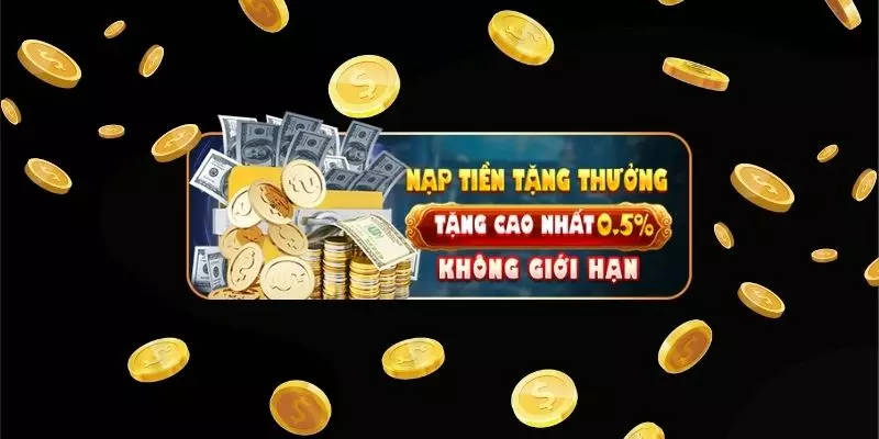 Khuyến mãi tặng thưởng cho các lần nạp